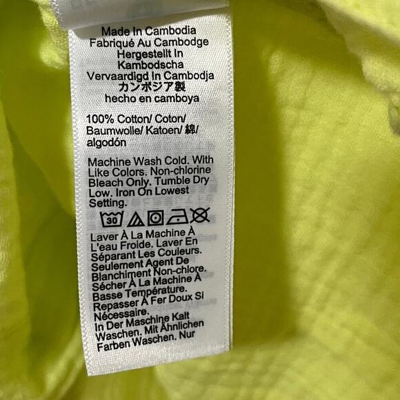 J. Crew Classic Double Gauze Button Up Shirt Size 8 Kiwi Green Lightweight Beach - Picture 7 of 8